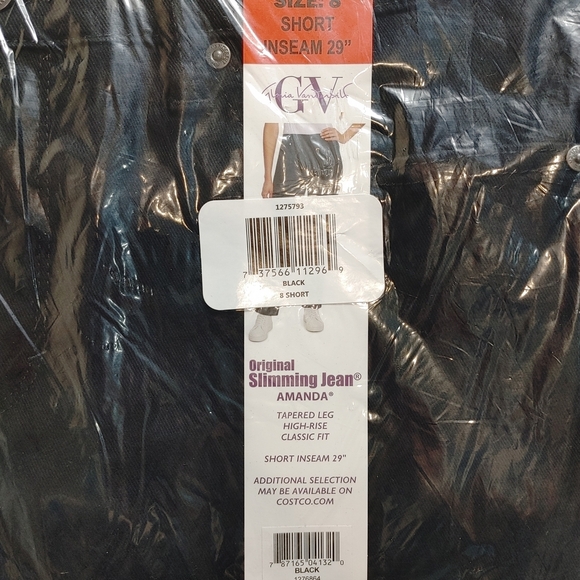 NWT Gloria Vanderbilt Women's Amanda Stretch Denim Jean Black 8 10 - Picture 4 of 4